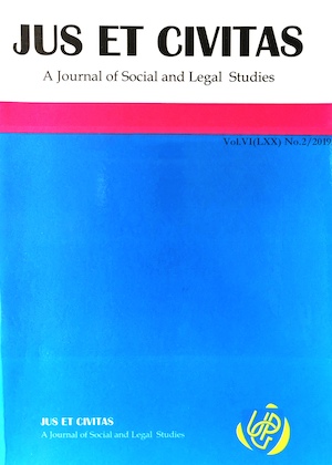 Jus et Civitas - A Journal of Social and Legal Studies