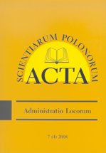Acta Scientiarum Polonorum Administratio Locorum