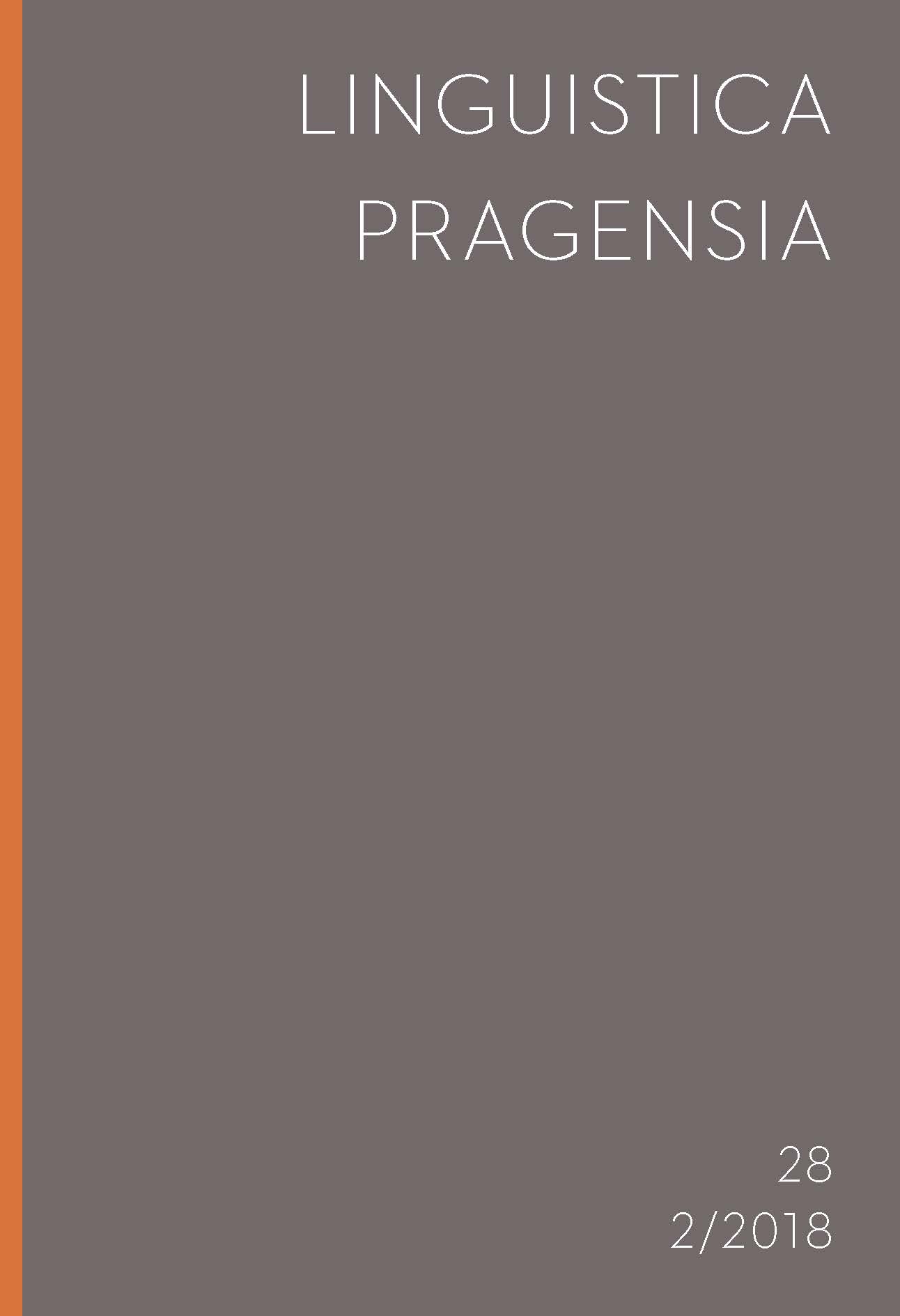 Linguistica Pragensia Cover Image