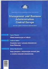 Management and Business Administration. Central Europe Cover Image