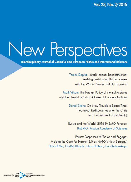 New Perspectives. Interdisciplinary Journal of Central & East European Politics and International Relations Cover Image