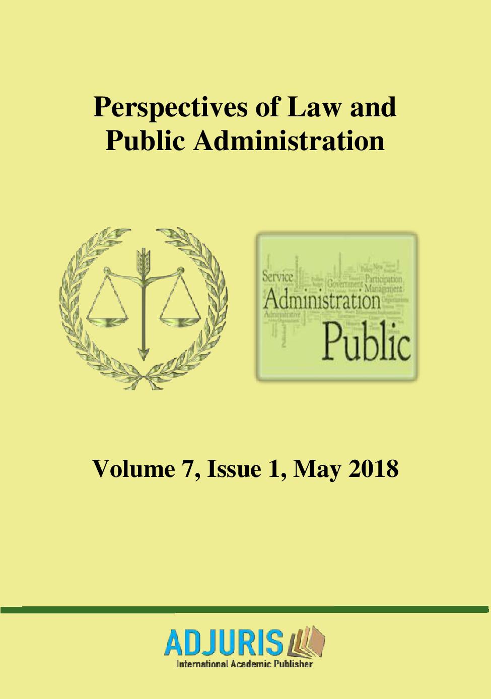 Perspectives of Law and Public Administration Cover Image