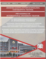 PROCEEDINGS OF INTERNATIONAL UNIVERSITY TRAVNIK Cover Image