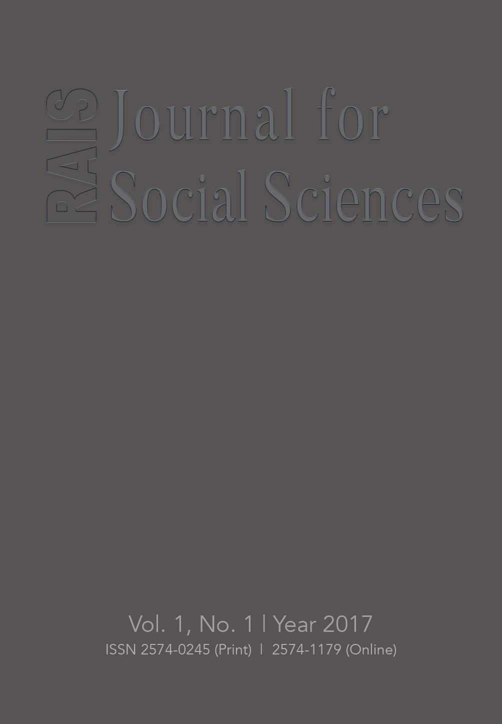 RAIS Journal for Social Sciences Cover Image