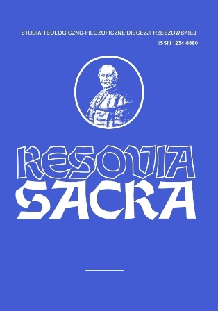 Resovia Sacra. Studia Teologiczno-Filozoficzne Diecezji Rzeszowskiej