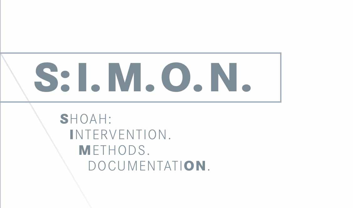 S:I.M.O.N. Shoah: Intervention. Methods. Documentation. Cover Image