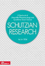 Schutzian Research.  A Yearbook of Lifeworldly Phenomenology and Qualitative Social Science  Cover Image