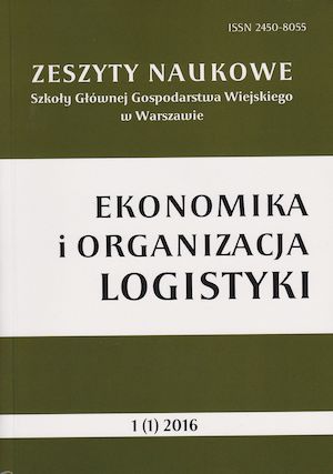 Scientific Journal of Warsaw University of Life Science - Economics and Organization of Logistics Cover Image