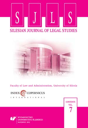 Silesian Journal of Legal Studies