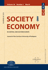 Society and Economy. In Central and Eastern Europe ǀ Journal of the Corvinus University of Budapest