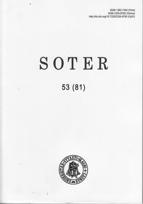 SOTER:  Journal of Religious Science Cover Image