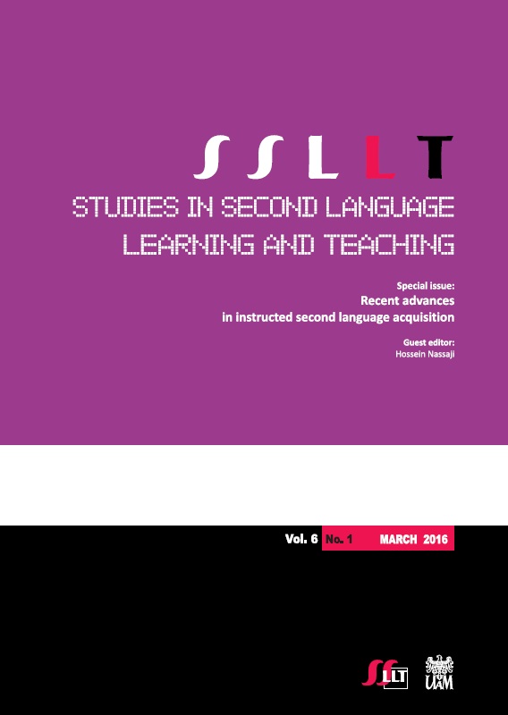 Studies in Second Language Learning and Teaching  Cover Image