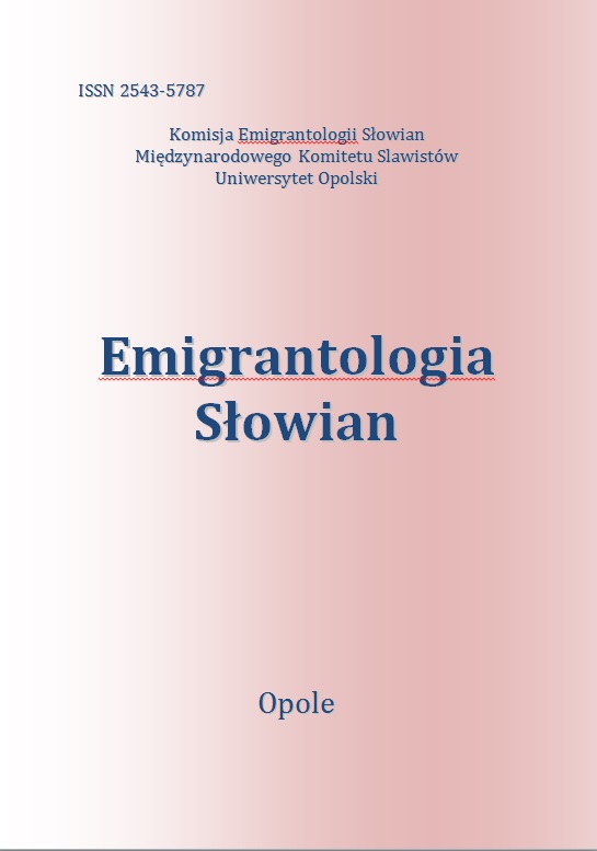 Studies in Slavonic Emigration Cover Image