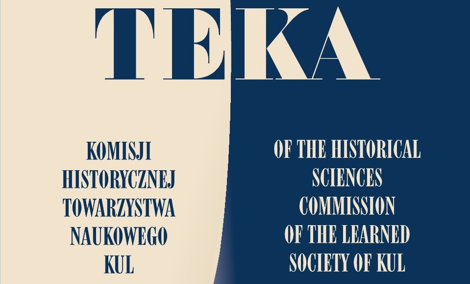 Teka of the Historical Sciences Commission of the Learned Society of KUL Cover Image