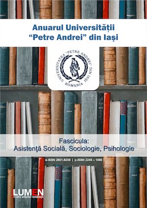 Anuarul Universităţii »Petre Andrei« din Iaşi Fascicula: Asistenţa Socială, Sociologie, Psihologie
