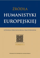Źródła humanistyki europejskiej. Iuvenilia Philologorum Cracoviensium Cover Image